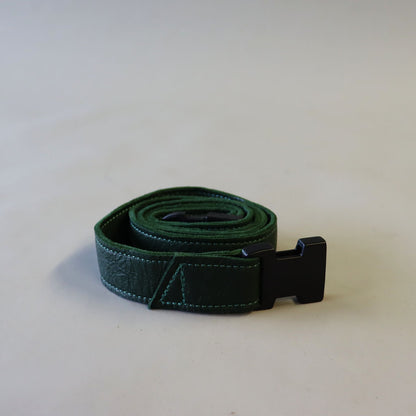 Green leather belt (sample)