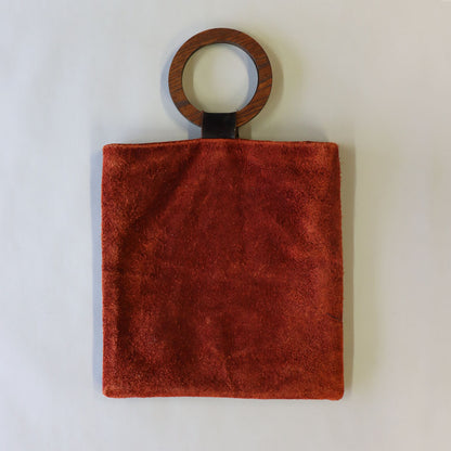 Burgundy handwoven leather bag