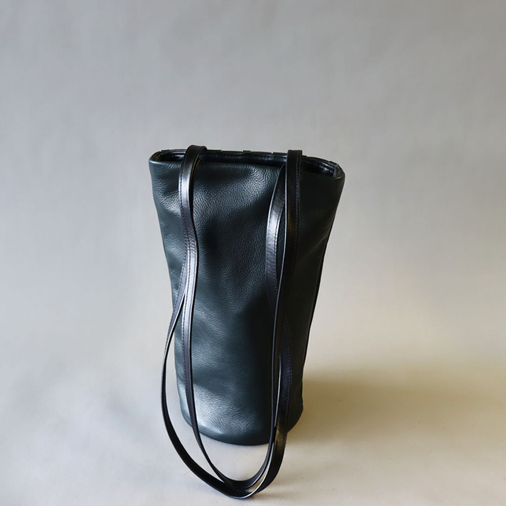 Dark green/black leather bag